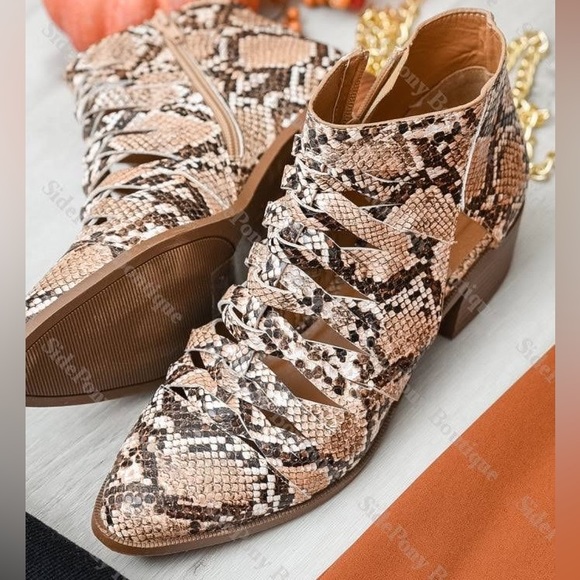 Faux Snake Booties - Picture 4 of 13